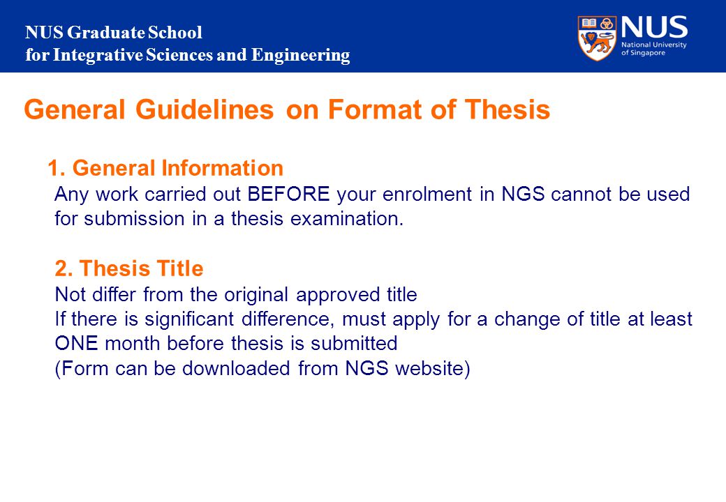 thesis submission nus