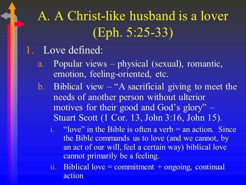 nanc biblical counseling class lesson 8 the husband s role the