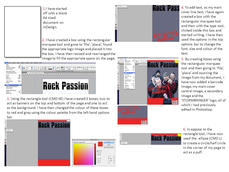 1.I have started off with a blank A4 sized document on InDesign.
