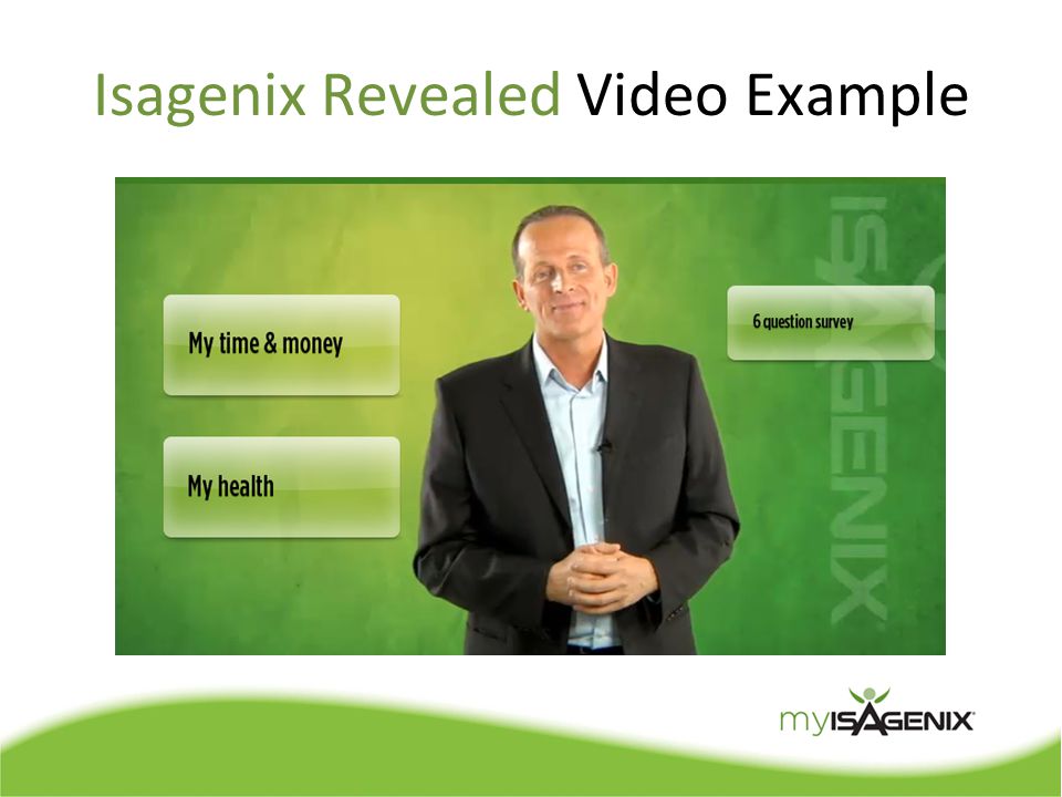 Isagenix Revealed Video Example