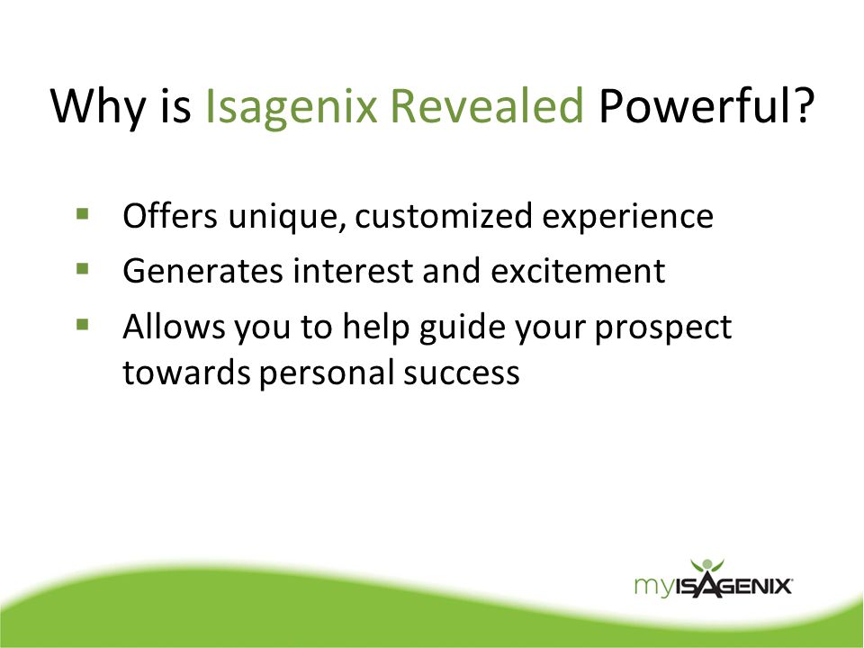 Why is Isagenix Revealed Powerful.