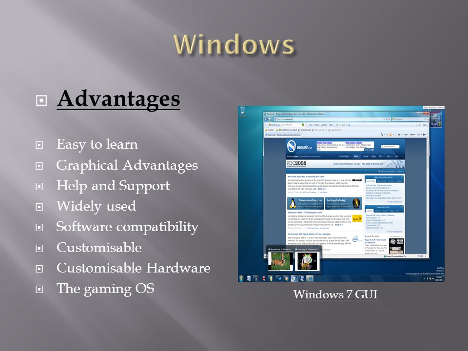 advantages of windows