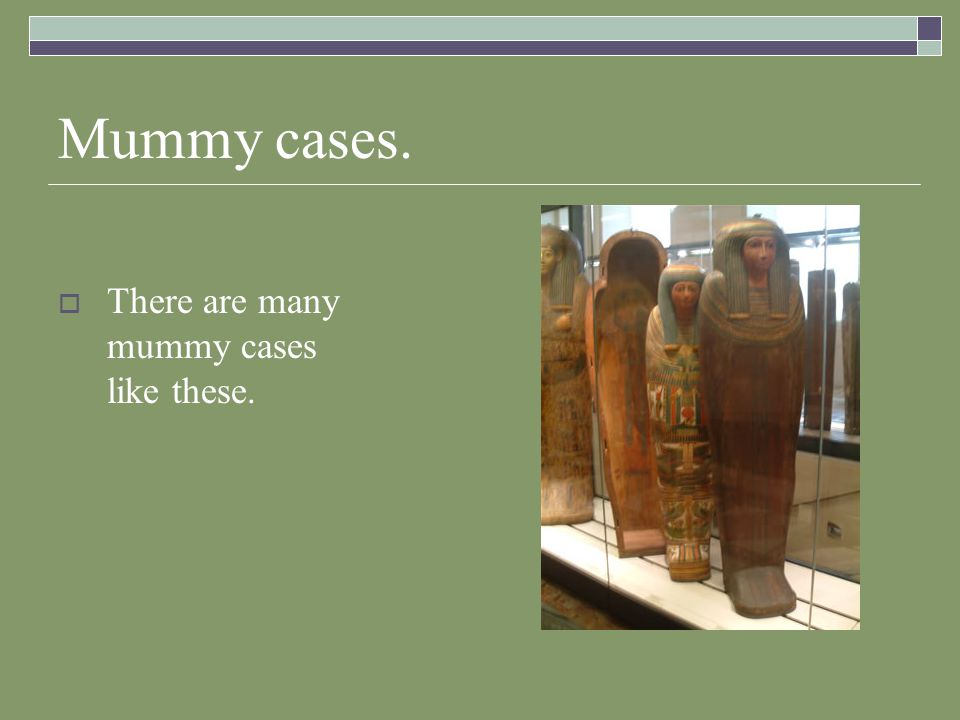 Mummy cases.  There are many mummy cases like these.
