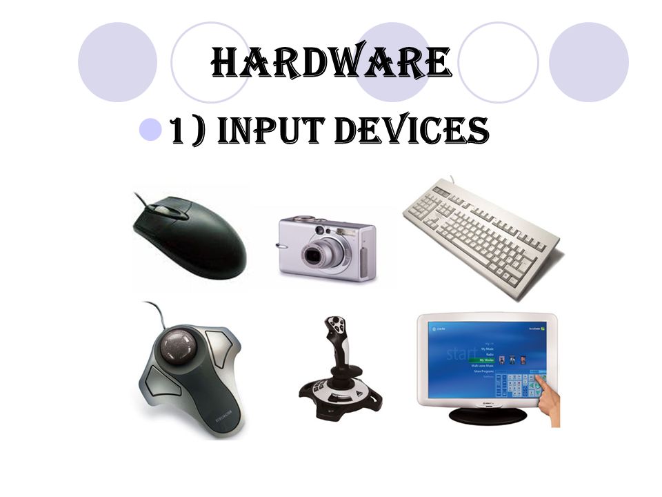 Hardware 1) Input Devices