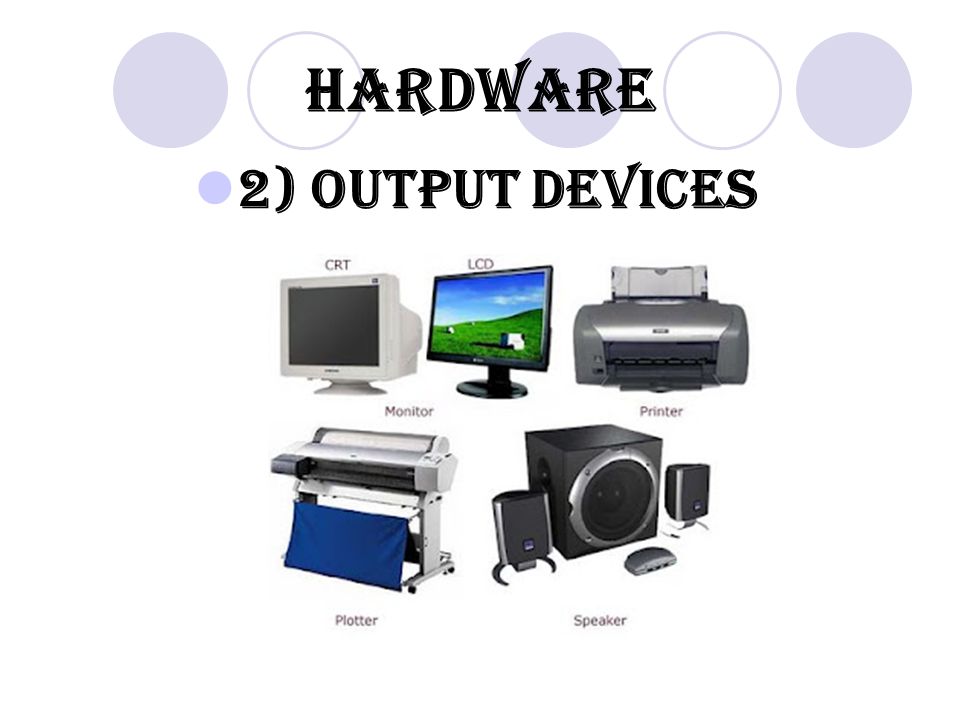 Hardware 2) Output Devices