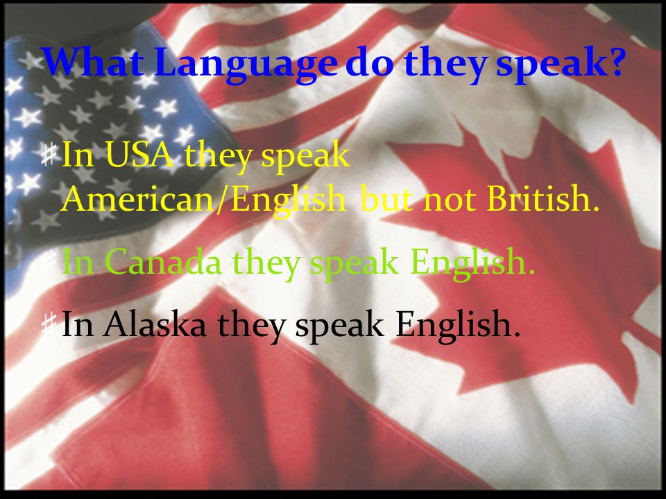 What Language do they speak. In USA they speak American/English but not British.
