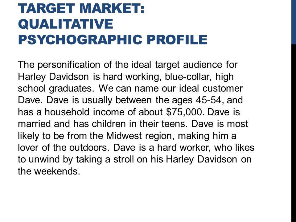 harley davidson target market