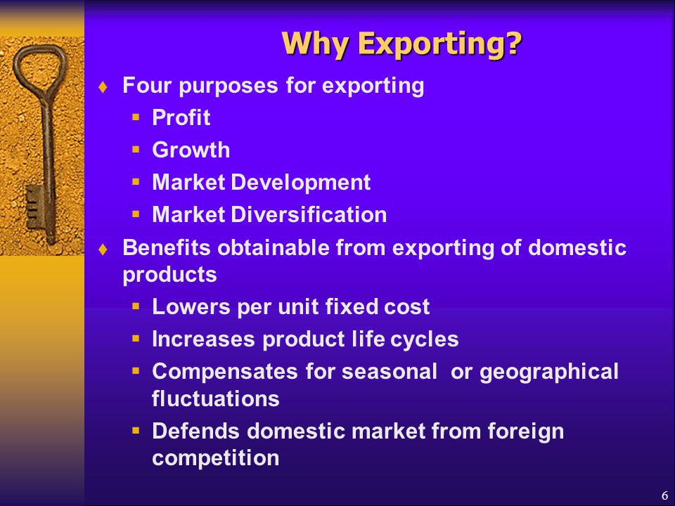 6 Why Exporting.