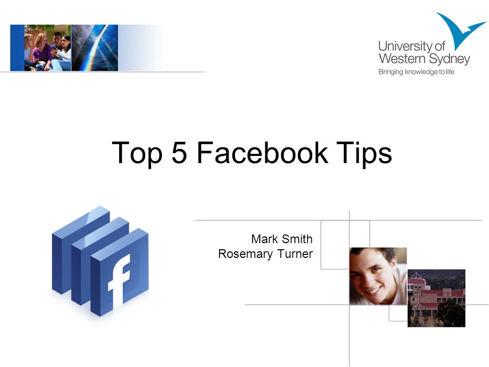 Top 5 Facebook Tips Mark Smith Rosemary Turner