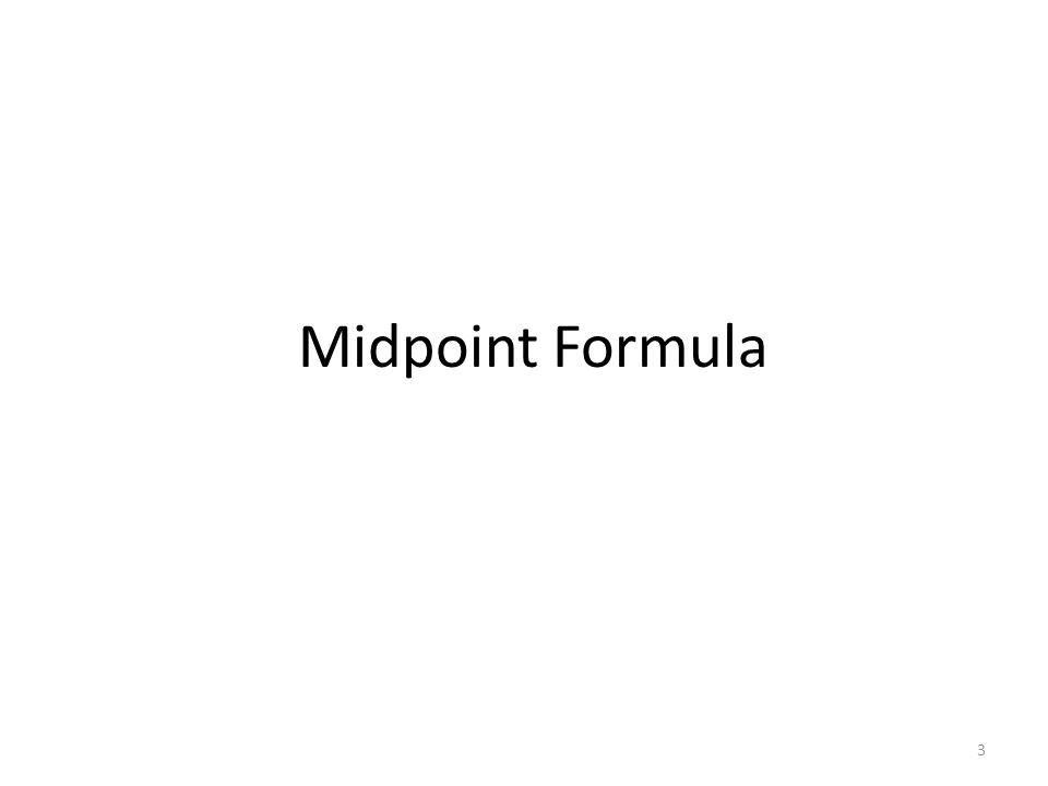 Midpoint Formula 3