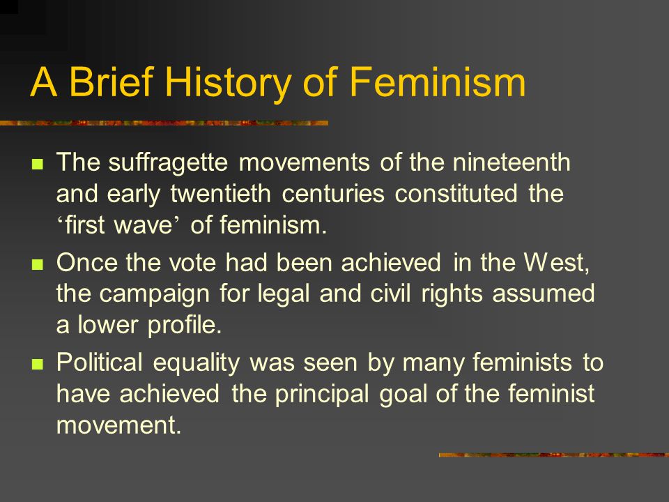 Post-modern Feminism Feminism has become increasingly diverse from the 1970s onwards, and post- modernists represent a range of questioning of gender-based norms.