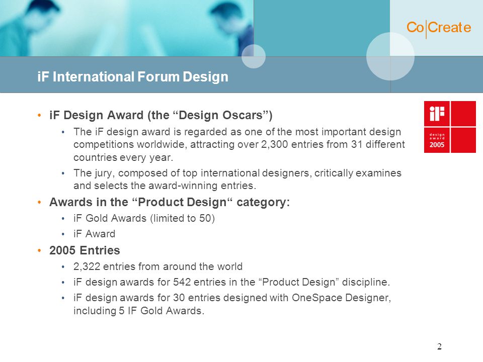 IF Product Design Awards 2005 Designed With CoCreate S OneSpace   Slide 2 