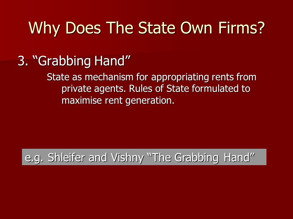 Why Does The State Own Firms. 3.