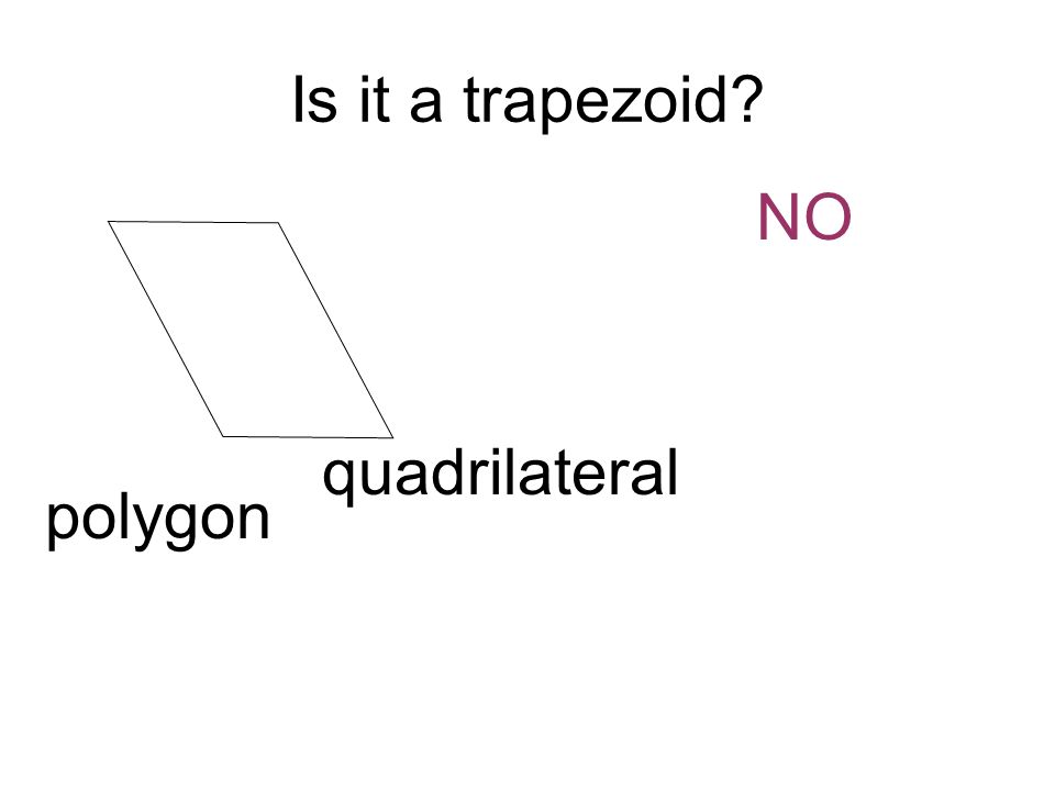 Is it a trapezoid NO polygon quadrilateral
