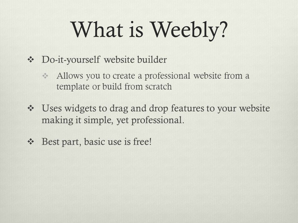 What is Weebly.