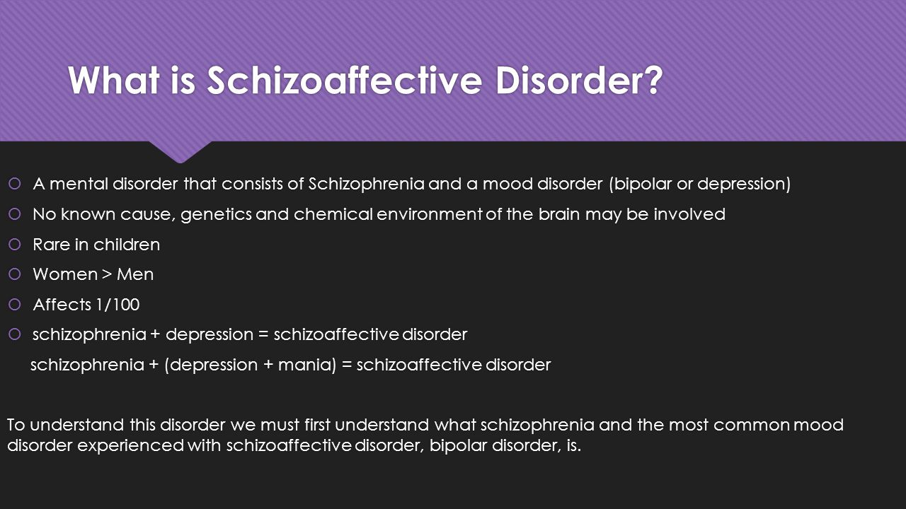 What is Schizoaffective Disorder.