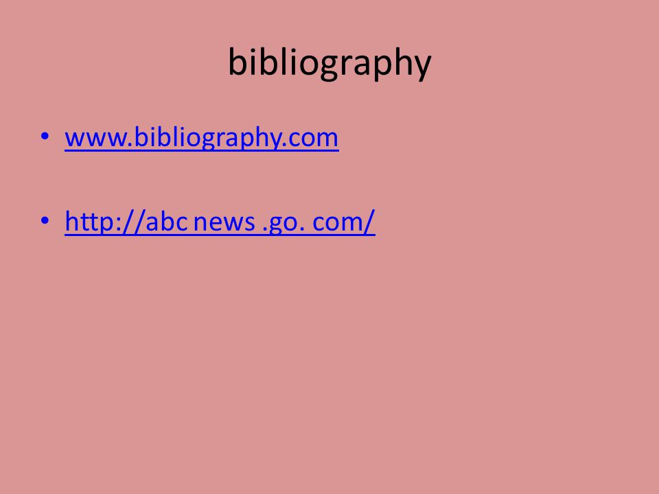 bibliography     news.go. com/