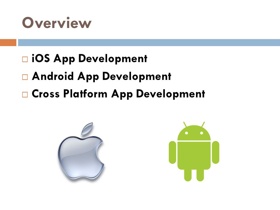 Overview  iOS App Development  Android App Development  Cross Platform App Development