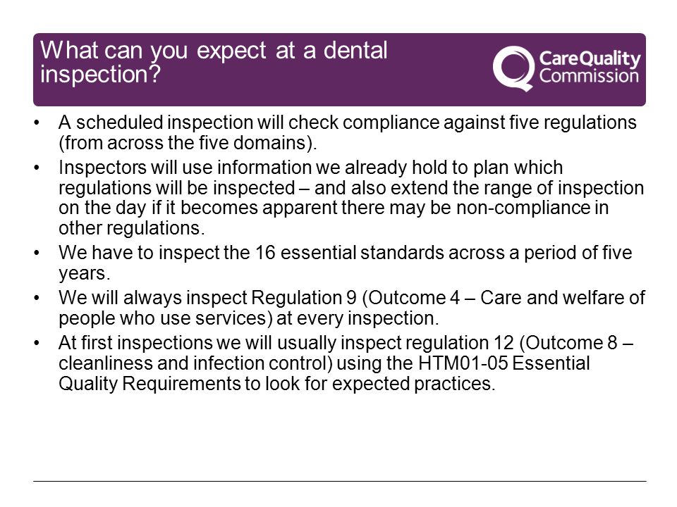What can you expect at a dental inspection.