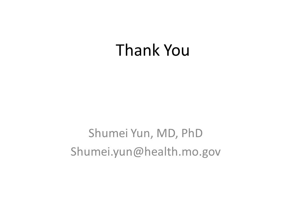 Thank You Shumei Yun, MD, PhD