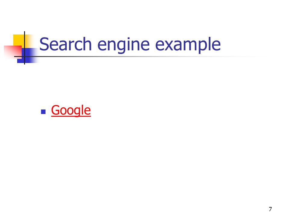 7 Search engine example Google