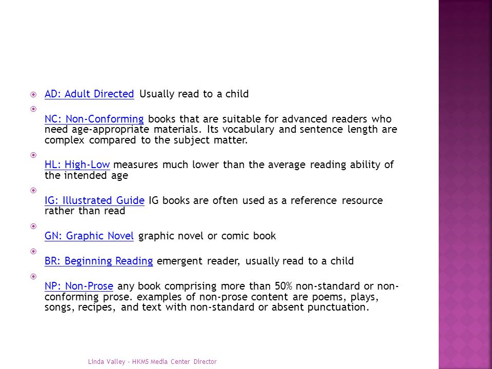 non prose reading examples