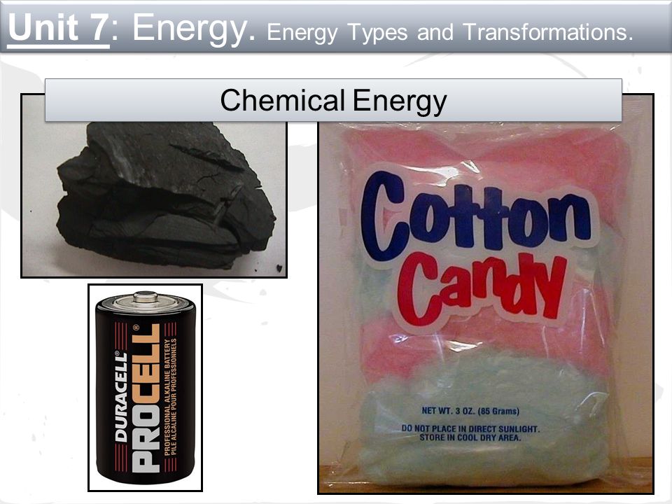 Energy that is available for release from chemical reactions.