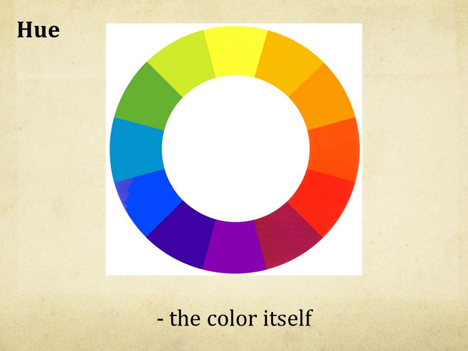 Hue - the color itself