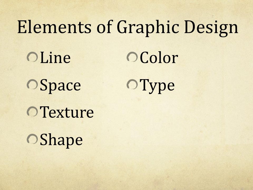Elements of Graphic Design LineSpaceTextureShape ColorType
