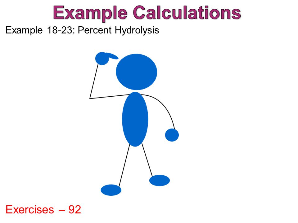 Example 18-23: Percent Hydrolysis Exercises – 92