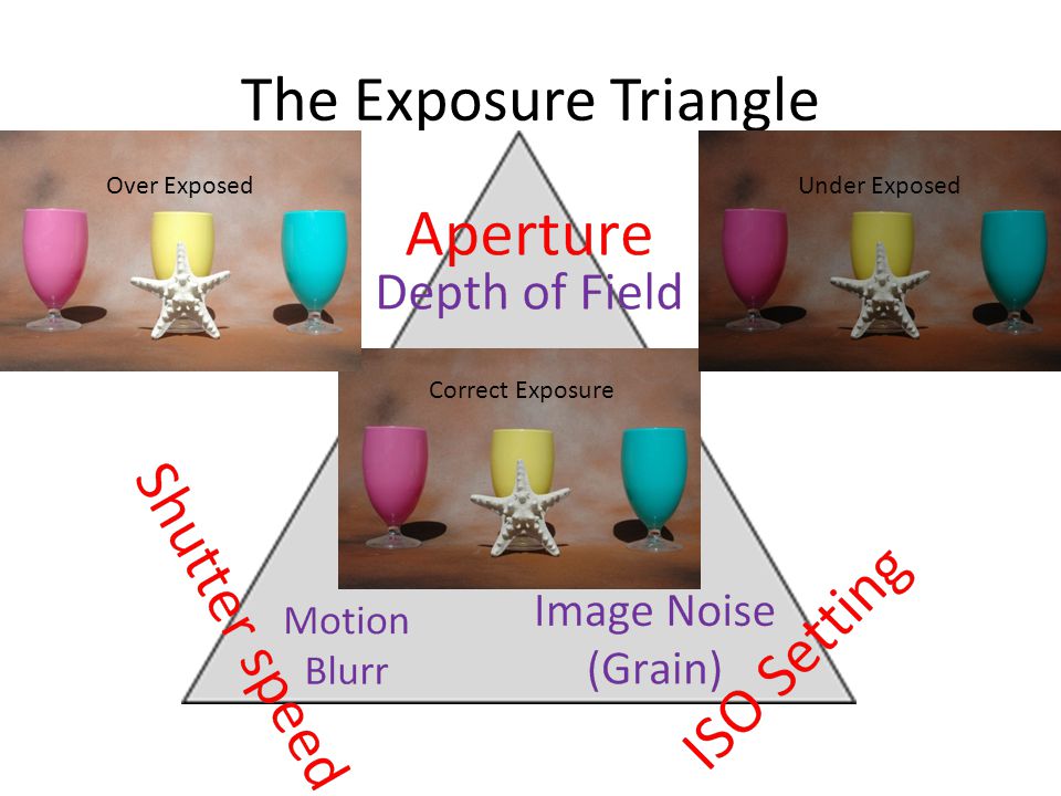 The Exposure Triangle Correct Exposure Over ExposedUnder Exposed