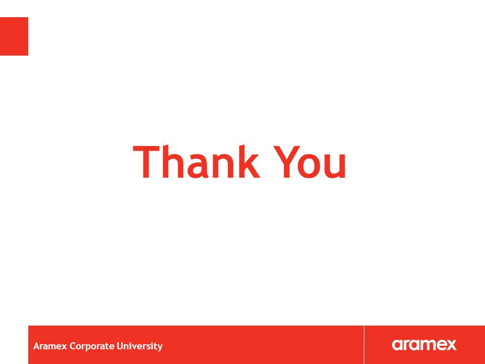 Aramex Corporate University Thank You