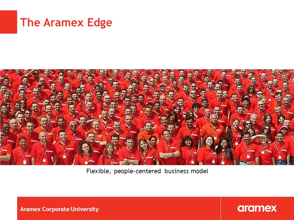 Aramex Corporate University Flexible, people-centered business model The Aramex Edge