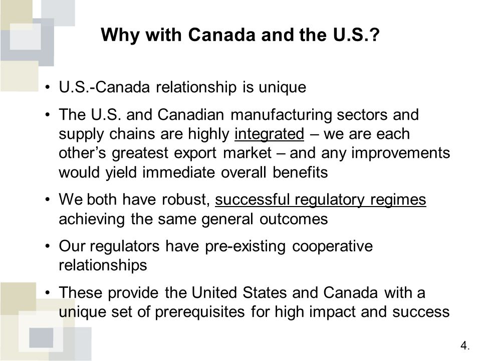 Why with Canada and the U.S.. U.S.-Canada relationship is unique The U.S.