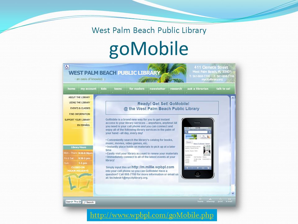 West Palm Beach Public Library goMobile