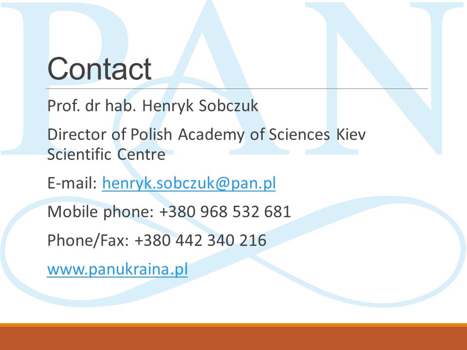 Contact Prof. dr hab.