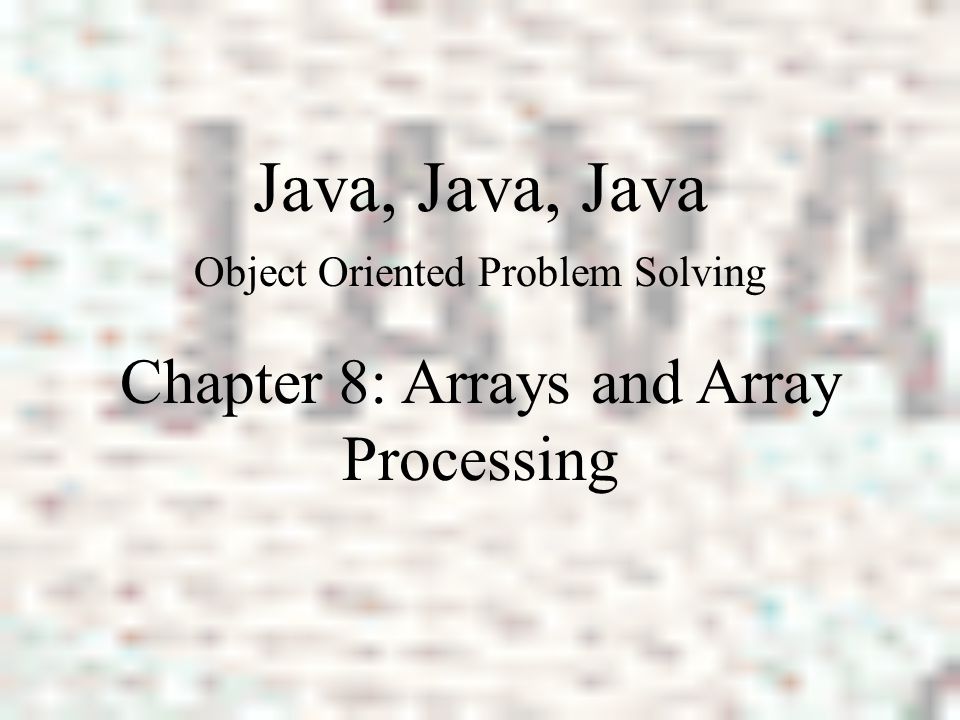 JAVA, JAVA, JAVA Object-Oriented Problem Solving Ralph Morelli Trinity ...