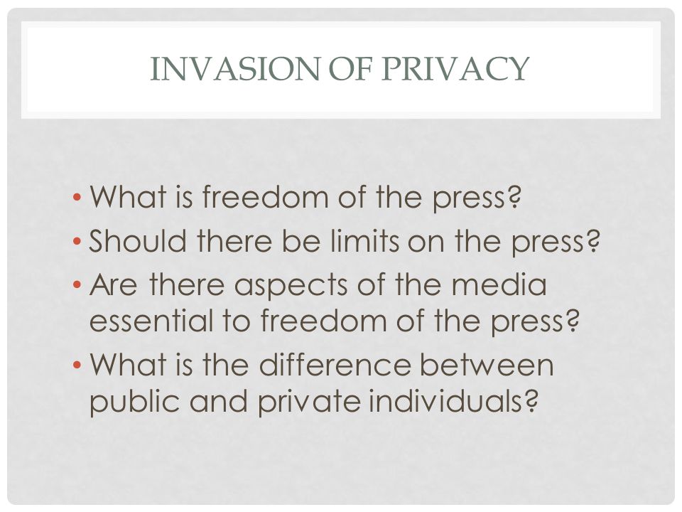 media invasion of privacy