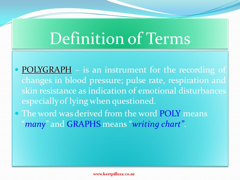 Polygraph Chart Definition