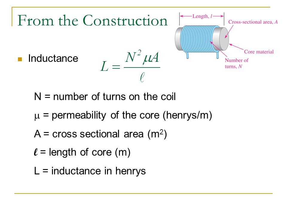 Inductors. Energy Storage Current passing through a coil causes a magnetic  field  Energy is stored in the field  Similar to the energy stored by  capacitors. - ppt download