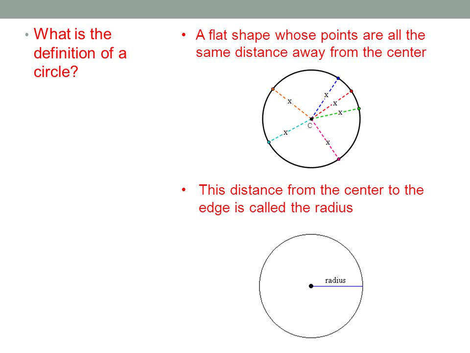 What is the definition of a circle.