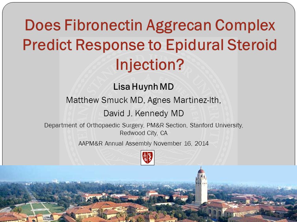 Does Fibronectin Aggrecan Complex Predict Response To Epidural Steroid ...