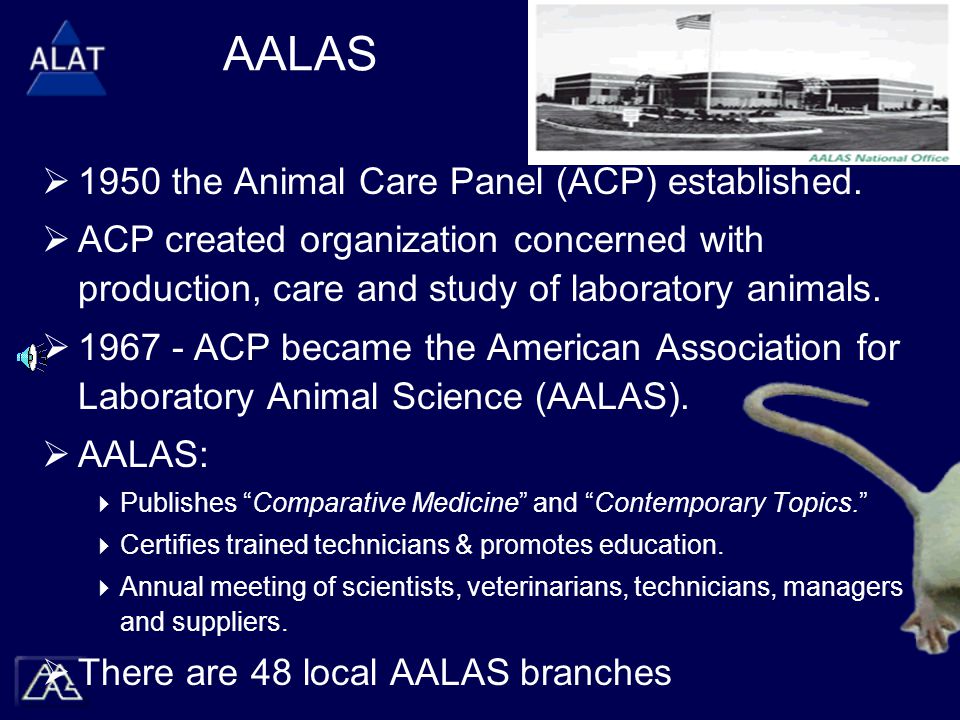 Chapter One History and Purpose of Laboratory Animal Science and Animal  Care Programs. - ppt download