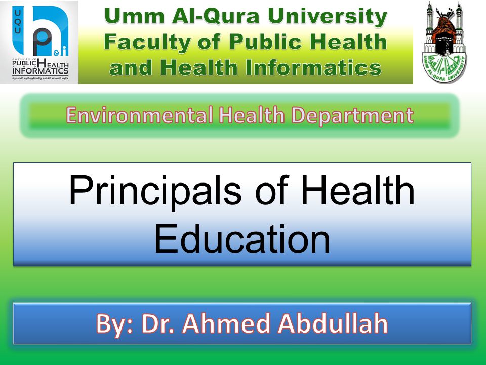 Principals of Health Education