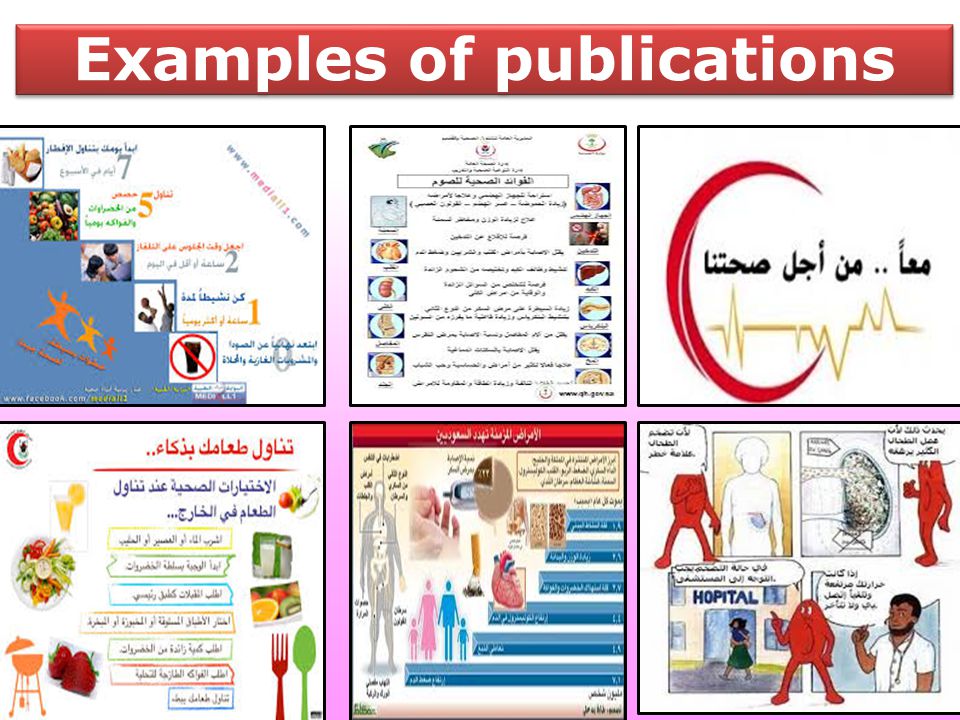 Examples of publications