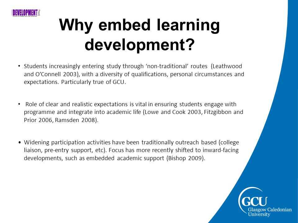 The role of an embedded learning development centre in enhancing the ...