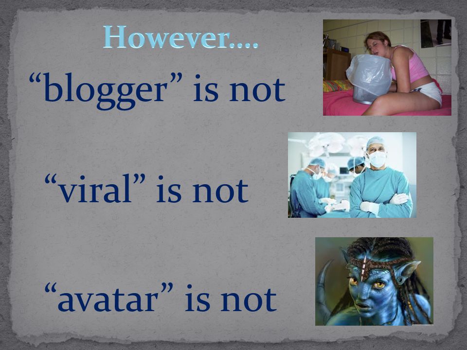 blogger is not viral is not avatar is not