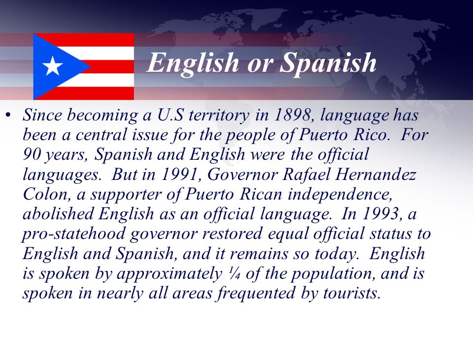 Chapter 2 Culture Puerto Rico. Capital: San Juan Population: 3,937,316 Official  Language: Spanish and English Government: Free State Associated with the. -  ppt download