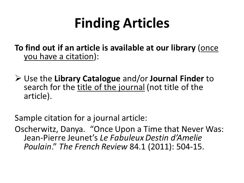 Introduction To Library Resources And Research Strategies In Literary Studies French Ppt Download