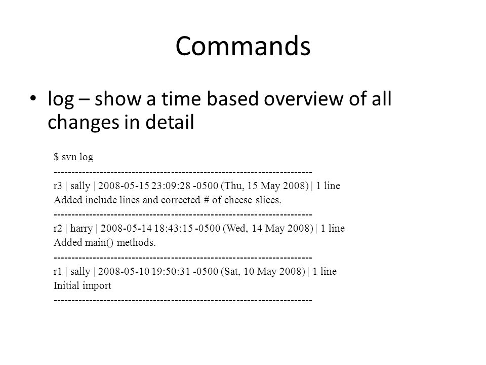Version Control Systems and the Subversion Kloimstein Dominik. - ppt  download